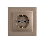 DESPINA CHILDPROOF SOCKET OUTLET EARTHED LIGHT FUME