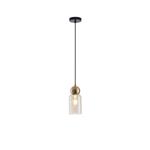 PENDANT LIGHT FIXTURES GLASS SIMPLE 1XE27 MAX 15W100x1270mm BLACK ARTE ILLUMINA AURELIA