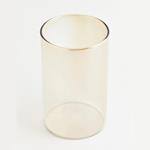 GLASS VASE, TRANSPARENT, HONEY COLOR, 12x12x20cm
