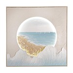 ΠΙΝΑΚΑΣ LED ΚΥΚΛΟΣ ΘΑΛΑΣΣΑ ΜΠΕΖ-ΓΑΛΑΖΙΟ 82x5x82cm