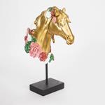 TABLE DECORATIVE, HORSE,GOLD, 29x14x39cm