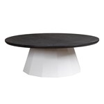 ΤΡΑΠΕΖΙ ΣΑΛΟΝΙΟΥ ΞΥΛΙΝΟ ΛΕΥΚΟ - ΜΑΥΡΟ 90x90x31cm