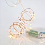 ΣΕΙΡΑ 20 MINI LED, ΜΠΑΤΑΡΙΑΣ, 3xAA, ΠΡΟΕΚΤΑΣΗ ΠΑΡΟΧΗΣ 10cm, ΜΠΡΟΝΖΕ ΧΑΛΚΟΣ, ΘΕΡΜΟ ΛΕΥΚΟ LED, ΑΝΑ 10cm, IP20