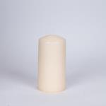 DECORATIVE CANDLE ECRU WITH VANILLA SCENT 7x14cm.