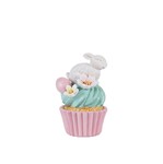 ΠΑΣΧΑΛΙΝΟΣ ΛΑΓΟΣ ΠΟΛΥΡΕΖΙΝ ΠΑΝΩ ΣΕ ΚΕΙΚ ΜΕ ΛΟΥΛΟΥΔΙΑ ΚΑΙ ΡΟΖ ΑΥΓΟ ΛΕΥΚΟΣ 7.5x8x12.5cm