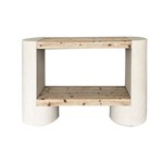 ΚΟΝΣΟΛΑ MDF FIR ΛΕΥΚΗ - ΦΥΣΙΚΟ 120x35x80cm