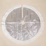 TREE SKIRT, METALLIC SILVER, 90cm