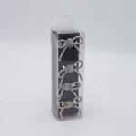 TOWEL RINGS, METAL, CHAMPAGNE BOW WITH STRAS, SET 4PCS, 5x4x4.5cm