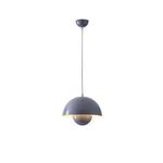 PENDANT LIGHT FIXTURES METAL 1ΧE27 MAX 15W 300X1290mm GLOSSY MILKY GREY ARTE ILLUMINA JARDEN