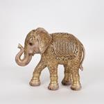 TABLE DECORATIVE, ELEPHANT, GOLD, 26x11x22cm