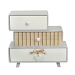 ΚΟΥΤΙ ΟΡΓΑΝΩΣΗΣ MDF ΛΕΥΚΗ - ΦΥΣΙΚΟ - ΓΚΡΙ 29x12x26.5cm