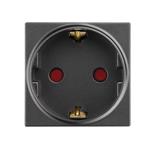 SOCKET 2 MODULES CHILDPROOF OUTLET ANTHRACITE