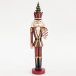 RED SOLDIER HOLDING GIFT BOX, 48cm