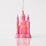 LIGHTED ACRYLIC CASTLE, PINK, BATTERY OPERATED, 7,4x11,3cm