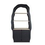 ΡΑΦΙΕΡΑ ΞΥΛΙΝΗ ΦΥΣΙΚΟ-ΜΑΥΡΗ 88x30x165cm