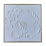 CANVAS  PAINTING, FLOWER, WHITE, 80x80x3.5cmcm