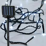 LINE, 96 LED 5mm, SOLAR PANEL, GREEN WIRE, WHITE LED PER 10cm, LEAD WIRE 1m, IP44