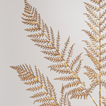 GOLD LIGHTED FERNS BRANCHES, 50 WARM WHITE LED, BATTERY OPERATED, WITH TIMER, 106cm