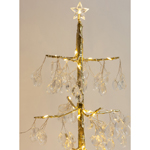 ACRILIC CHAMPAGNE TREE WITH TOP STAR, BATTERY BOX 3xAA, TIMER, 80 WARM WHITE MINI LED, 60cm, IP20