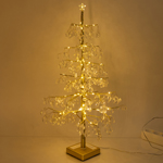 ACRILIC CHAMPAGNE TREE WITH TOP STAR, 4,5V ADAPTOR, 80 WARM WHITE MINI LED, 60cm, IP44