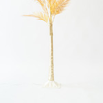 BROAD LEAVE TREE WITH GOLD LEAVES 1,5m, ADAPTOR, 110 MINI LED WARM WHITE, LEAD WIRE 3m, IP44