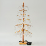 ACRILIC BRONZE TREE WITH TOP STAR, ADAPTOR STEADY, 80 WARM WHITE MINI LED, 60cm, IP44