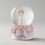 LIGHTED GLASS SNOWBALL, WITH WATER, WITH FAIRY INSIDE, 8X8X10cm