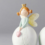POLYRESIN FAIRY GREEN, WITH HEART, 2 DESIGNS,7,5x6x12cm