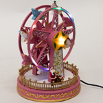 FERRIS WHEEL, PINK, WITH ADAPTOR, WITH MUSIC AND MOVEMENT, 18x18x23,5cm