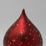 ILLUMINATED TEAR, RED, WITH STARS, 15x15x20cm