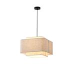 PENDANT LIGHT FIXTURES FABRIC 1XΕ27 MAX 60W Φ400Χ1090mm BEIGE ARTE ILLUMINA MUSA