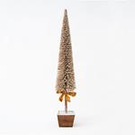 PLASTIC DECORATIVE TREE, GOLD, WITH LEAVES, 20x95cm