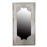 MIRROR, WOODEN, NATURAL COLOR, WITH DESIGN, 60x3x135cm