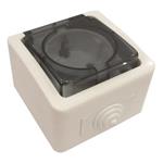SCHUKO SOCKET OUTDOOR WITH COVER WHITE IP54