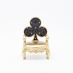 POLYRESIN CHAIR, QUEEN OF CLUBS, 9.5x7.5x13.5cm