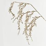 TWIG, WITH GOLD LEAVES WITH GLITTER, 66cm