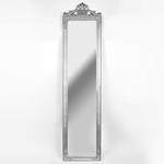 FLOOR MIRROR,  PU, SILVER, 45x5x180cm