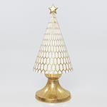 TREE, WHITE WITH GOLD BASE, 13,5x13,5x30,5cm