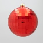 PLASTIC BALL, DISCO, RED, SET 2PCS, 15cm