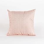 PILLOW, PINK WITH WHITE LEAVES, 45x45cm