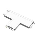 CONJUCTION RAIL  FOR MAGNETIC TRACK ULTRA SLIM WHITE TYPE "T"