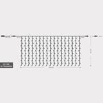 ΚΟΥΡΤΙΝΑ, 240LED 3mm,31V, ΕΠΕΚΤΑΣΗ ΕΩΣ 3, ΔΙΑΦΑΝΟ ΚΑΛΩΔΙΟ, ΛΕΥΚΟ LED, ΠΡΟΕΚΤΑΣΗ 3m, 200χ100cm,ΙΡ44