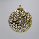 CARVED BALL, CHAMPAGNE, 17x14.5cm