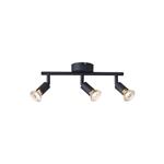 SPOT MOVABLE 3LIGHTSMETALLIC Max 7W 3XGU10 300X80X125mm BLACK  ARTE ILLUMINA VORRAS