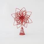 WIRE TOP TREE, FLOWER, RED, 30x24cm