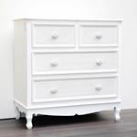 CONSOLE, WOODEN, WHITE COLOR, 4 DRAWERS, , 80x40x82cm