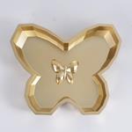 DECORATION  PLATE, POLYRESIN, BUTTERFLY, GOLD, 20.3X16,7X2.6