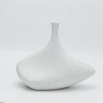 VASE, CERAMIC, WHITE, 25x12x21cm