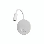 ΑΠΛΙΚΑ ΑΝΑΓΝΩΣΗΣ ΔΙΠΛΟΥ ΦΩΤΙΣΜΟΥ ΑΛΟΥΜΙΝΙΟΥ 3+7W 160+700Lm 3000K Φ150x458mm ΜΕ USB TYPE C KAI ΒΡΑΧΙΟΝΑ ΛΕΥΚΗ ARTE ILLUMINA