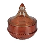 ΒΑΖΑΚΙ ΓΥΑΛΙΝΟ ΚΑΦΕ - ΠΟΡΤΟΚΑΛΙ 11.5x11.5x13.5cm
